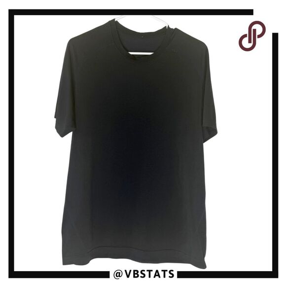 Lululemon Athletica Men's Crew Neck Raglan Short Sleeve T-Shirt Black Size Large - Picture 1 of 7